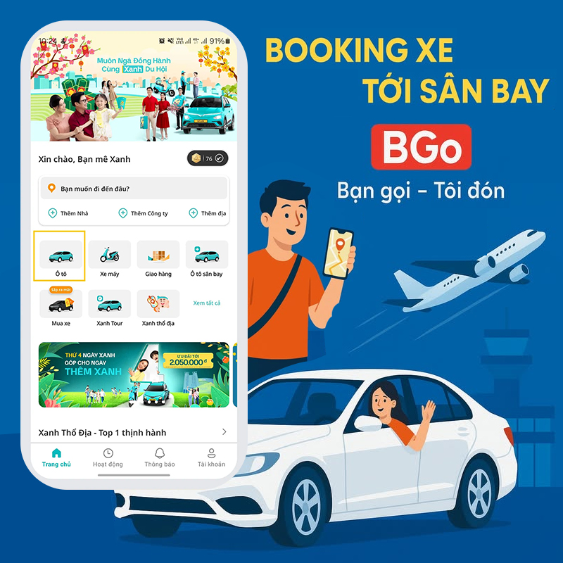 Hướng dẫn đặt xe